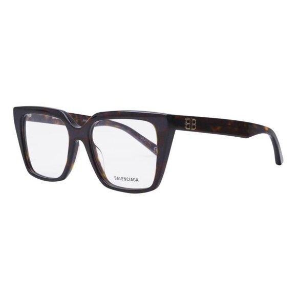 NWT BALENCIAGA HAVANA SQUARE UNISEX EYEGLASSES - Picture 2 of 3